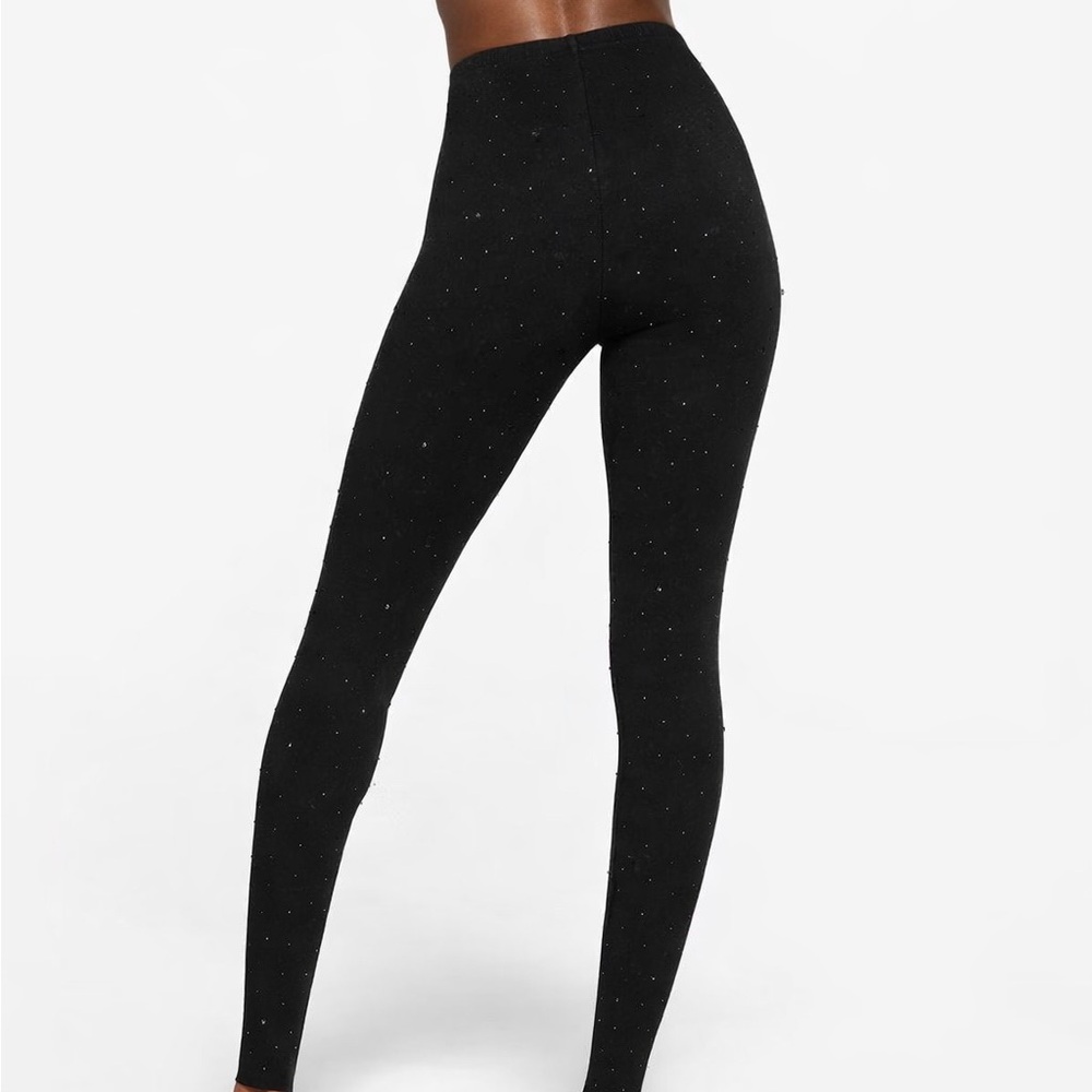 SKIMS black rhinestone Women's Leggings - Picture 2 of 6